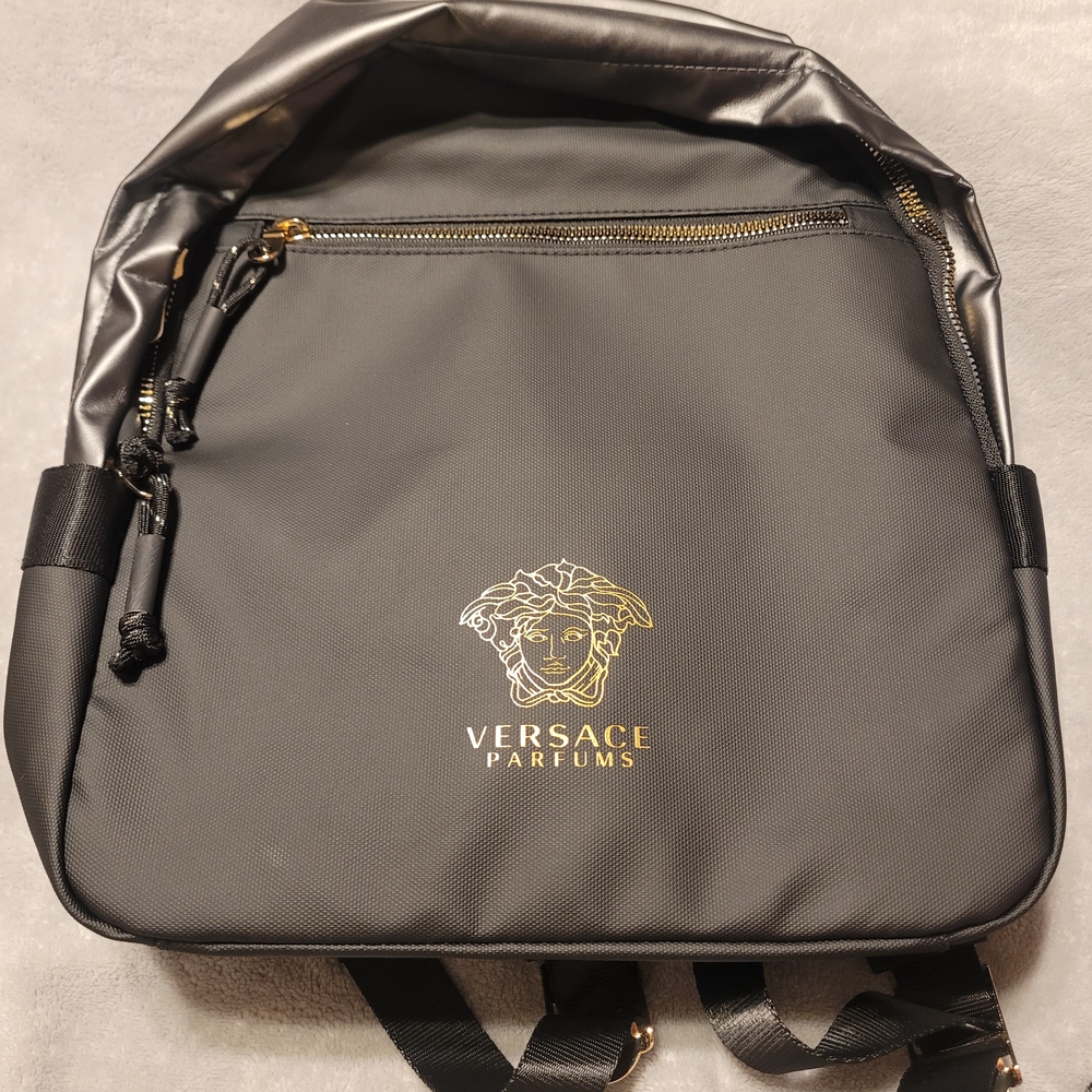 Versace Parfums Black Backpack